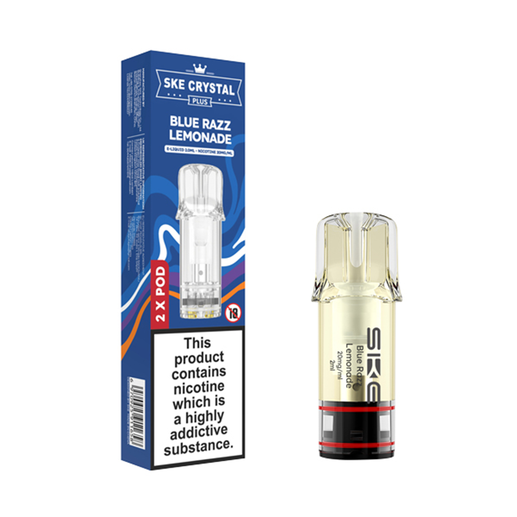 SKE Crystal Plus Blue Razz Lemonade Prefilled Pods