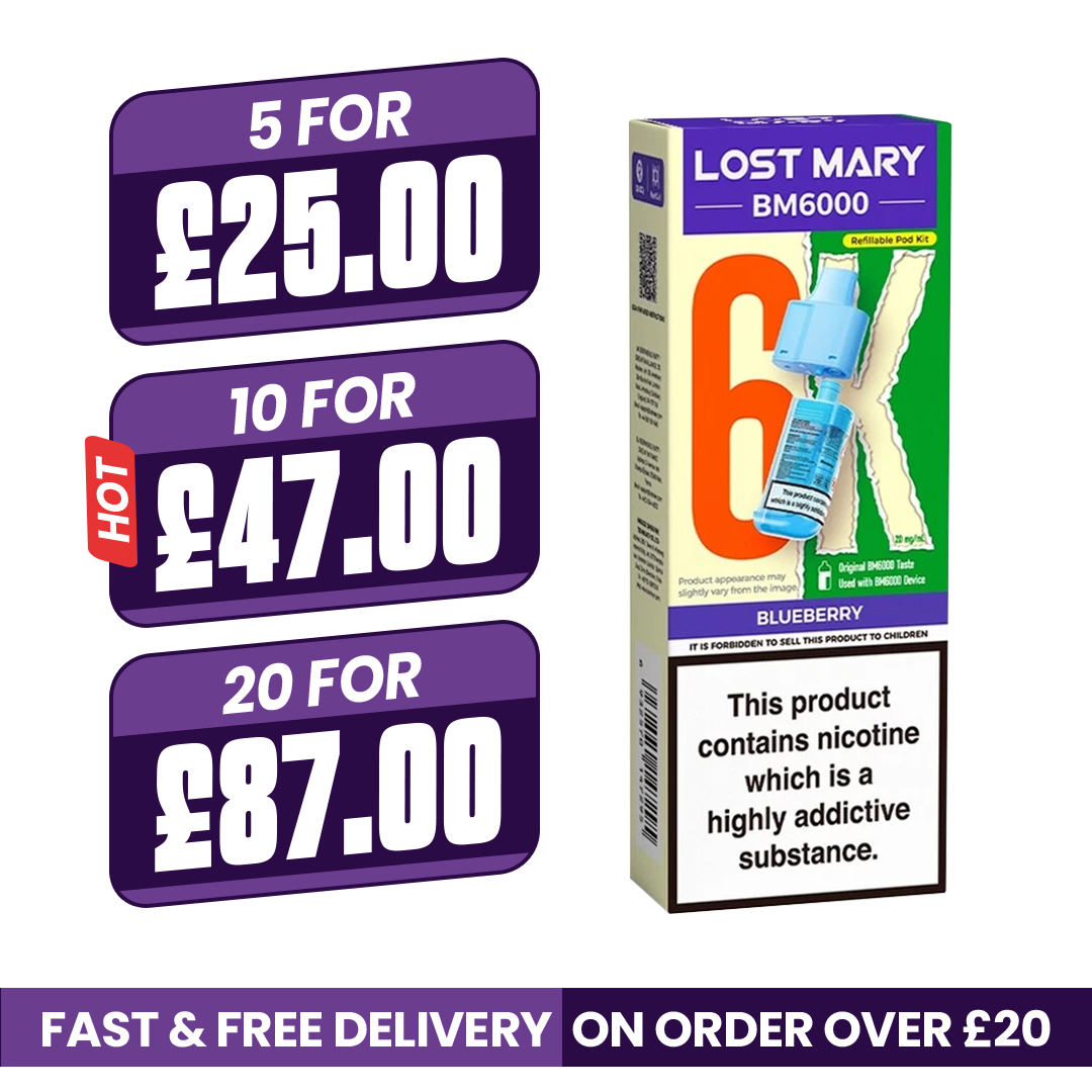 Blueberry Lost Mary BM6000 Refill Pods