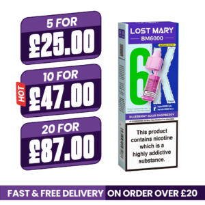 Blueberry Sour Raspberry Lost Mary BM6000 Refill Pods