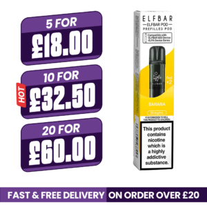 Banana Elf bar 600 Refill Pods