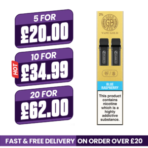 Blue Raspberry Gold Bar Reload Prefilled Pods