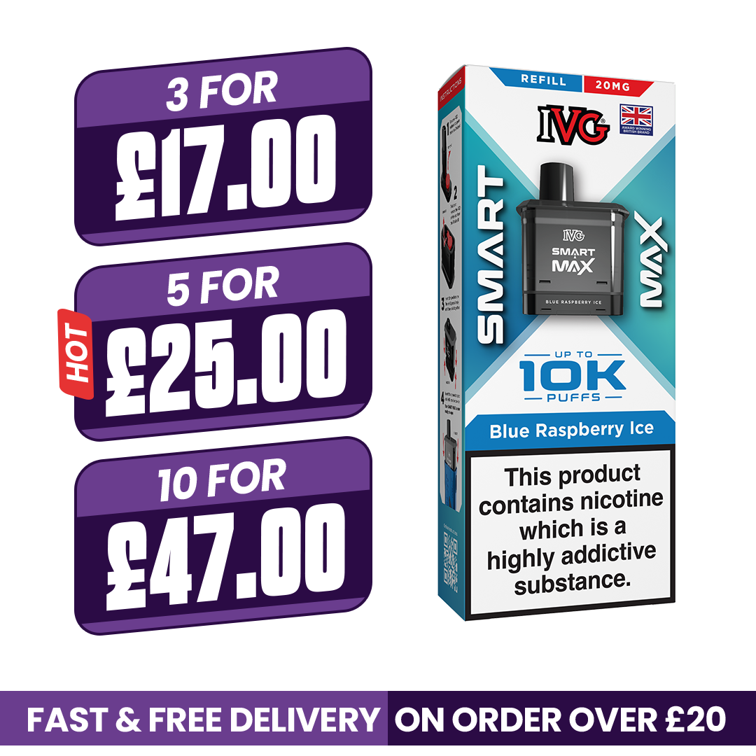 IVG Smart Max Blue Raspberry Ice Refill Pods
