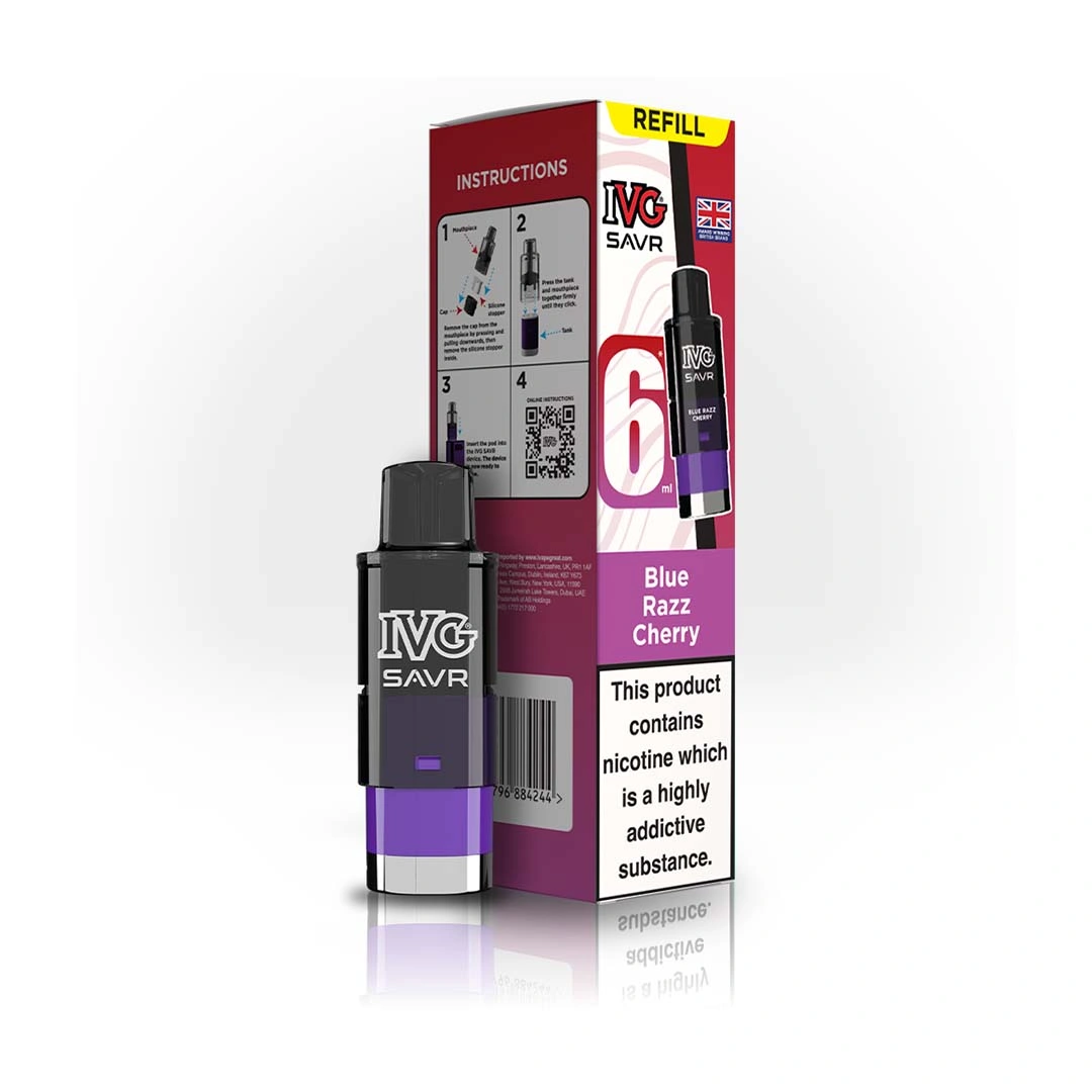 Blue Razz Cherry IVG Savr Refill Pods