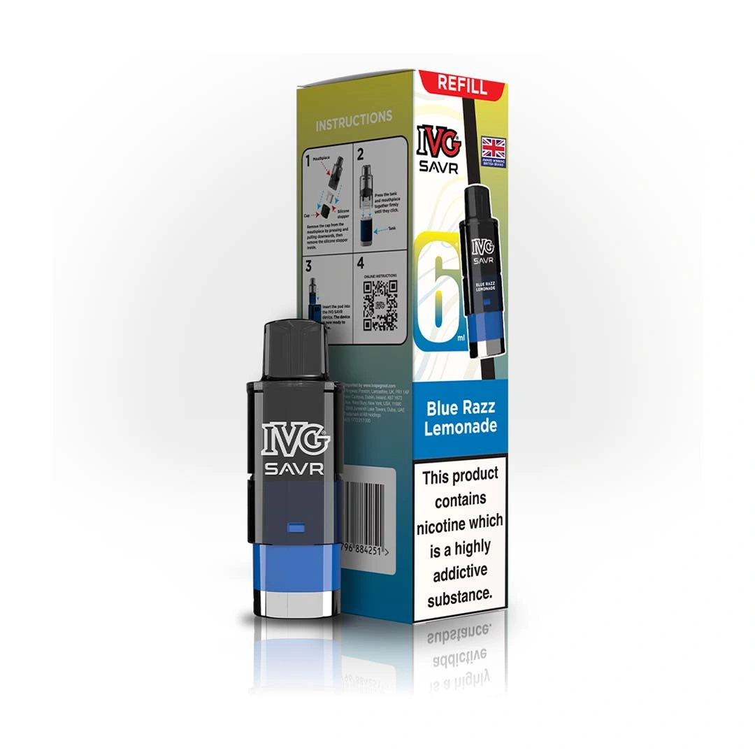 Blue Razz Lemonade IVG Savr Refill Pods