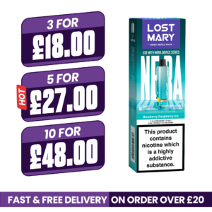 Blueberry Raspberry Ice Lost Mary Nera Fullview Pods