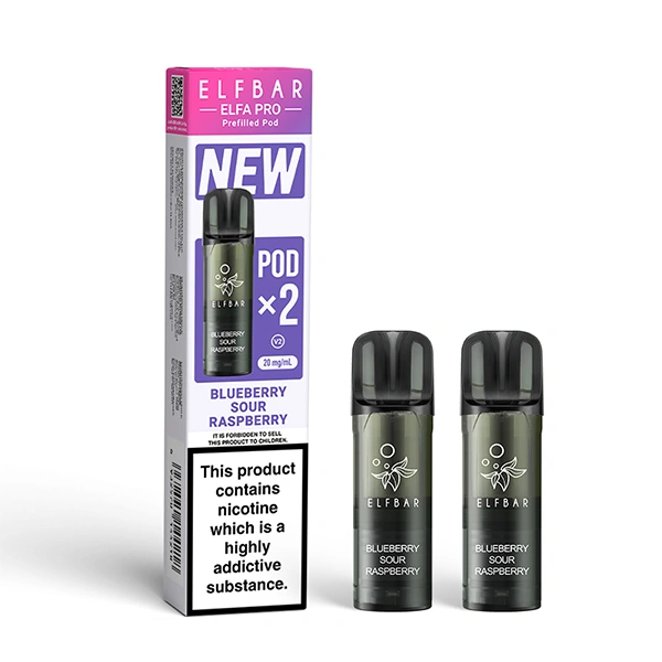 Blueberry Sour Raspberry Elf Bar Elfa Pro Prefilled Pods