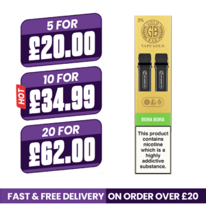 Bora Bora Gold Bar Reload Prefilled Pods