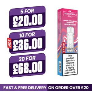 SKE Crystal Plus Cherry Strawberry Raspberry Prefilled Pods