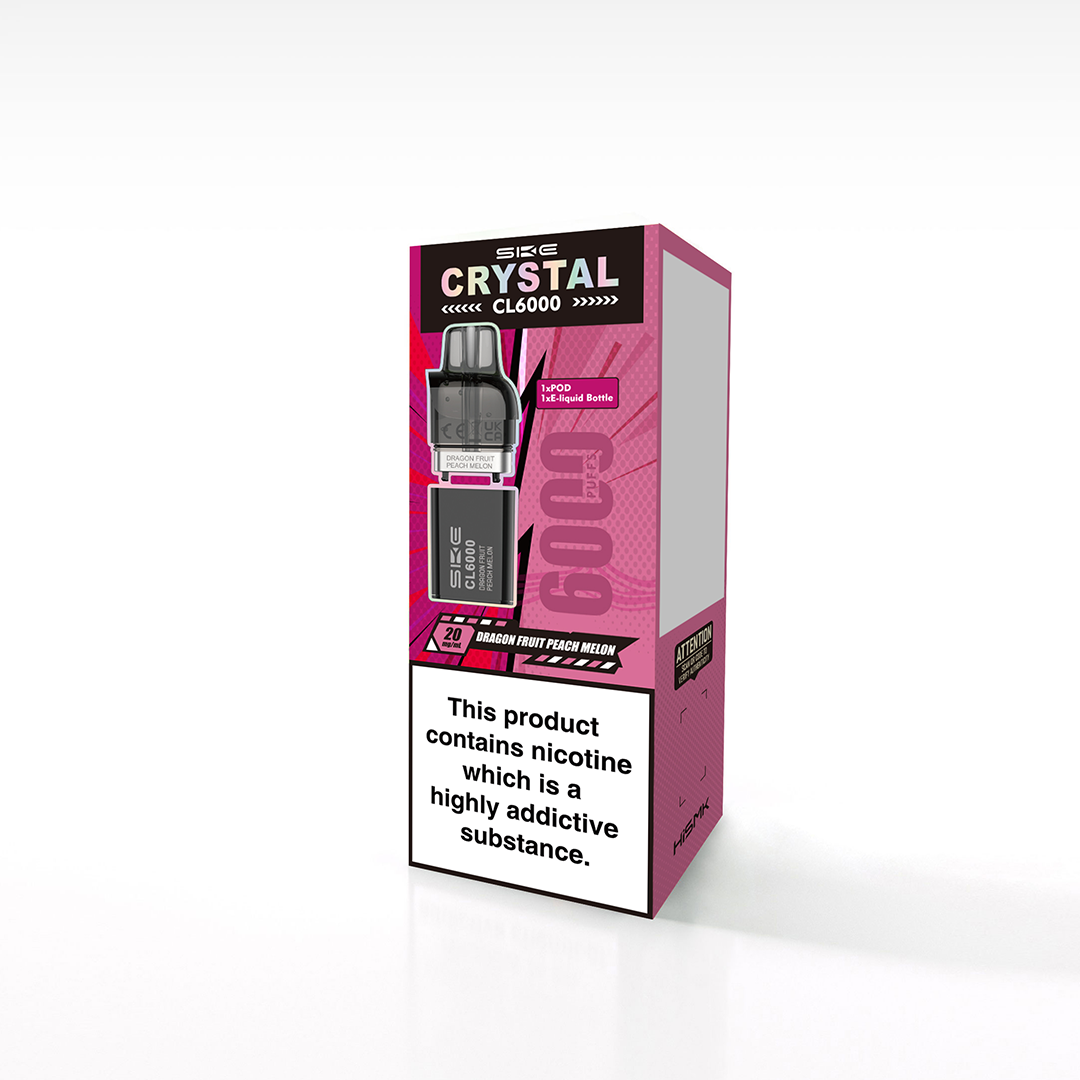 Dragon fruit Peach Melon SKE Crystal CL6000 Refill Pods