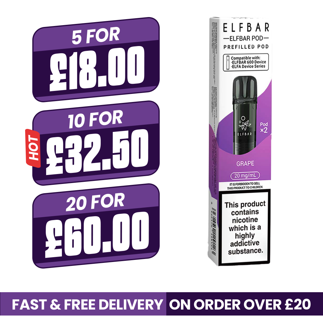 Grape Elf bar 600 Refill Pods