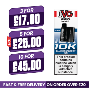 IVG Pro 12 Blue Raspberry Ice Refill Pods