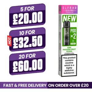 Kiwi Passion Fruit Guava Elf Bar Elfa Pro Prefilled Pods