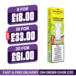 SKE Crystal Plus Lemon & Lime Prefilled Pods