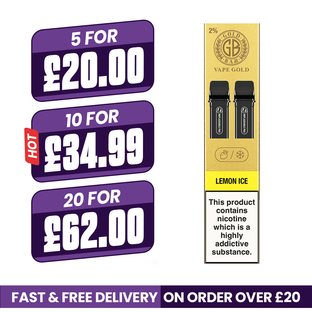Lemon Ice Gold Bar Reload Prefilled Pods