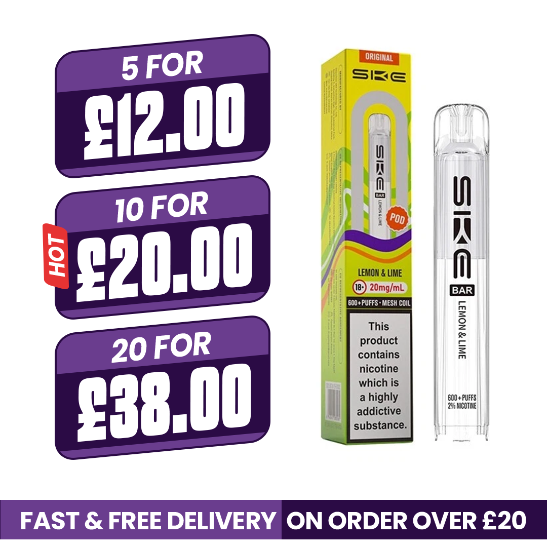 Lemon & Lime SKE Bar 600 Prefilled Pods
