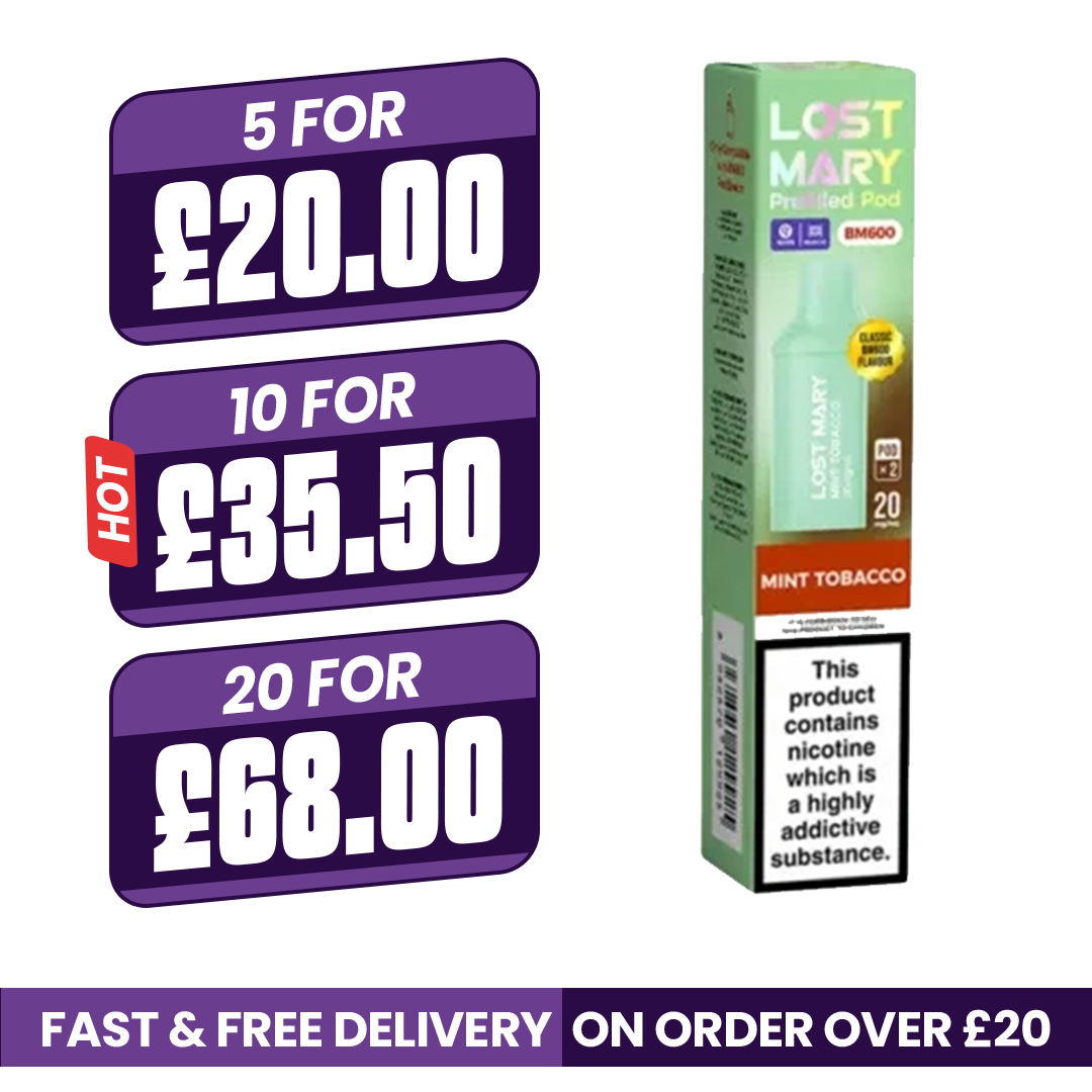 Mint Tobacco Lost Mary BM600 Prefilled Pods