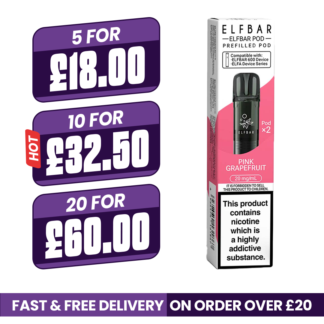Pink Grapefruit Elf bar 600 Refill Pods