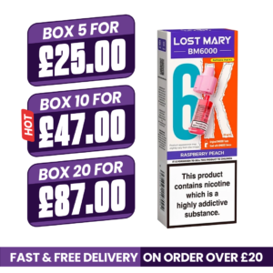 Raspberry Peach Lost Mary BM6000 Refill Pods