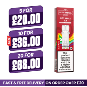 SKE Crystal Plus Red Apple Ice Prefilled Pods