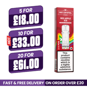 SKE Crystal Plus Red Apple Ice Prefilled Pods