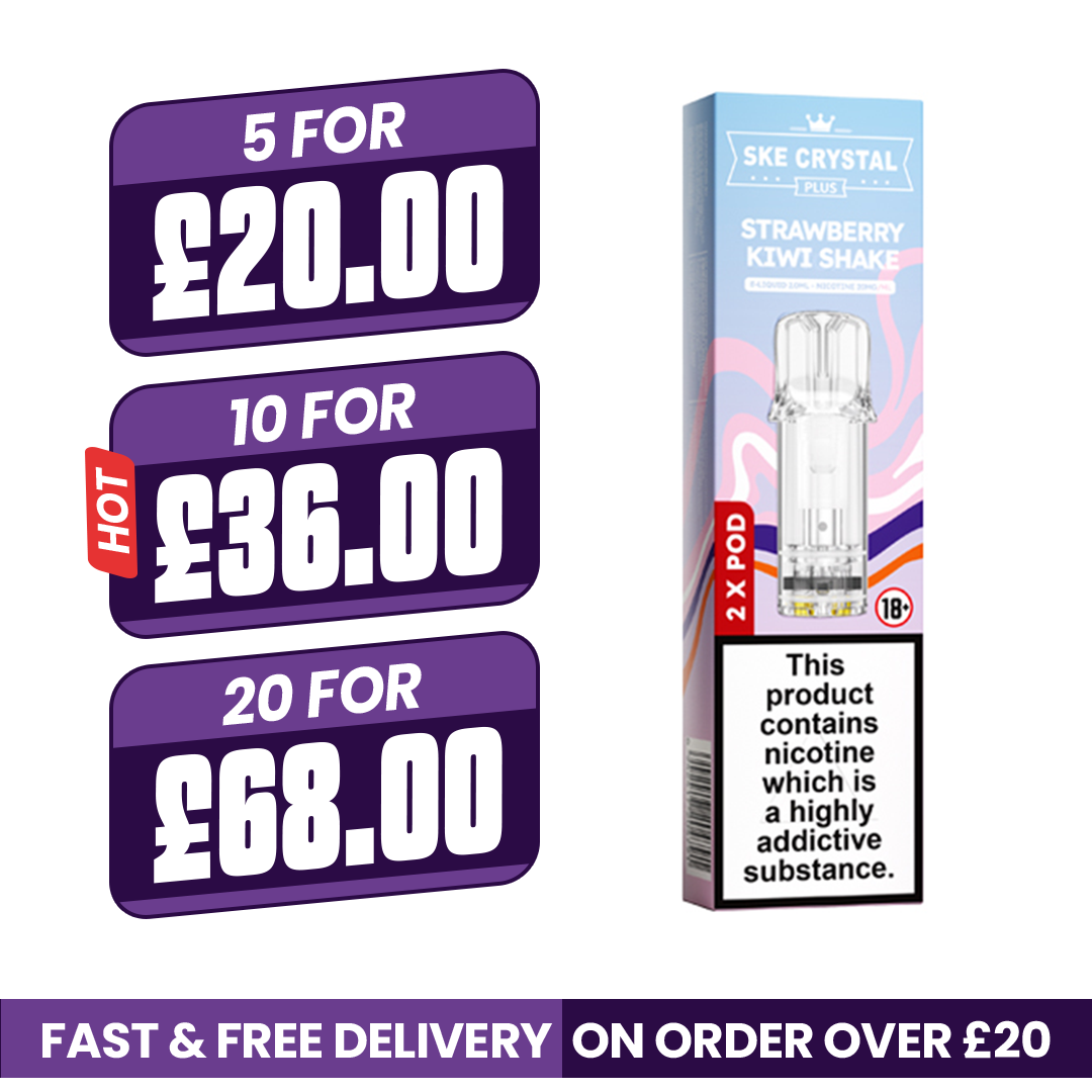 SKE Crystal Plus Strawberry Kiwi Shake Prefilled Pods