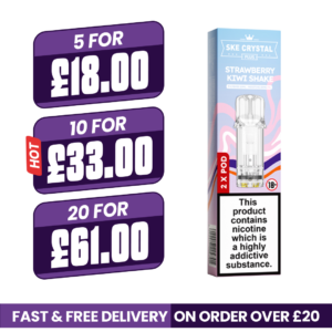 SKE Crystal Plus Strawberry Kiwi Shake Prefilled Pods