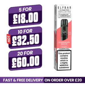 Strawberry Snoow Elf bar 600 Refill Pods