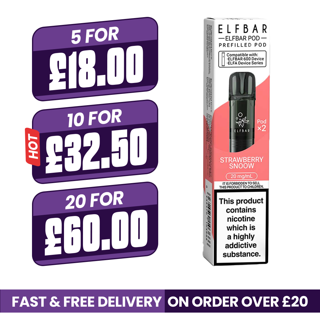Strawberry Snoow Elf bar 600 Refill Pods