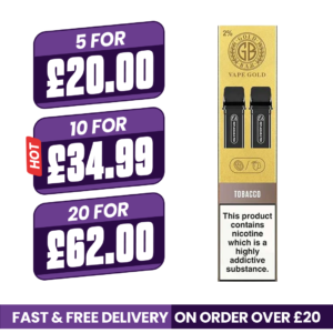 Tobacco Gold Bar Reload Prefilled Pods