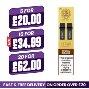 Virginia Tobacco Gold Bar Reload Prefilled Pods