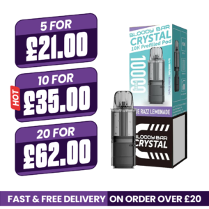Bloody Bar Crystal 10k Blue Razz Lemonade Prefilled Pods