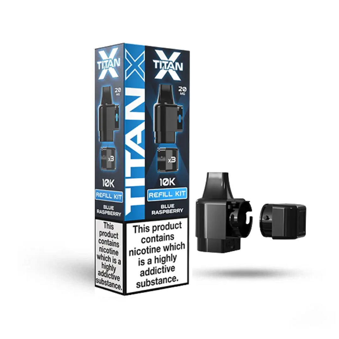 Titan X Blue Raspberry Refill Pods