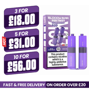 Blue Razz Bear & Bear Mix Bloody Bar Ultra Twist 20K Refill Pods