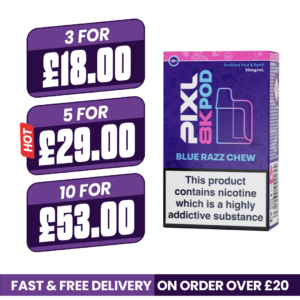 Pixl 8000 Blue Razz Chew Refill Pods