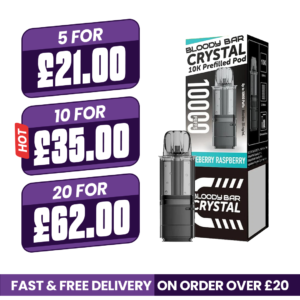 Bloody Bar Crystal 10k Blueberry Raspberry Prefilled Pods