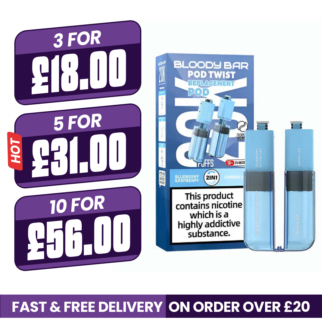 Blueberry Raspberry & Cherry Ice Bloody Bar Ultra Twist 20K Refill Pods