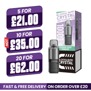 Bloody Bar Crystal 10k Blueberry Cherry Cranberry Prefilled Pods