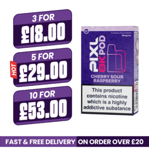 Pixl 8000 Cherry Sour Raspberry Refill Pods