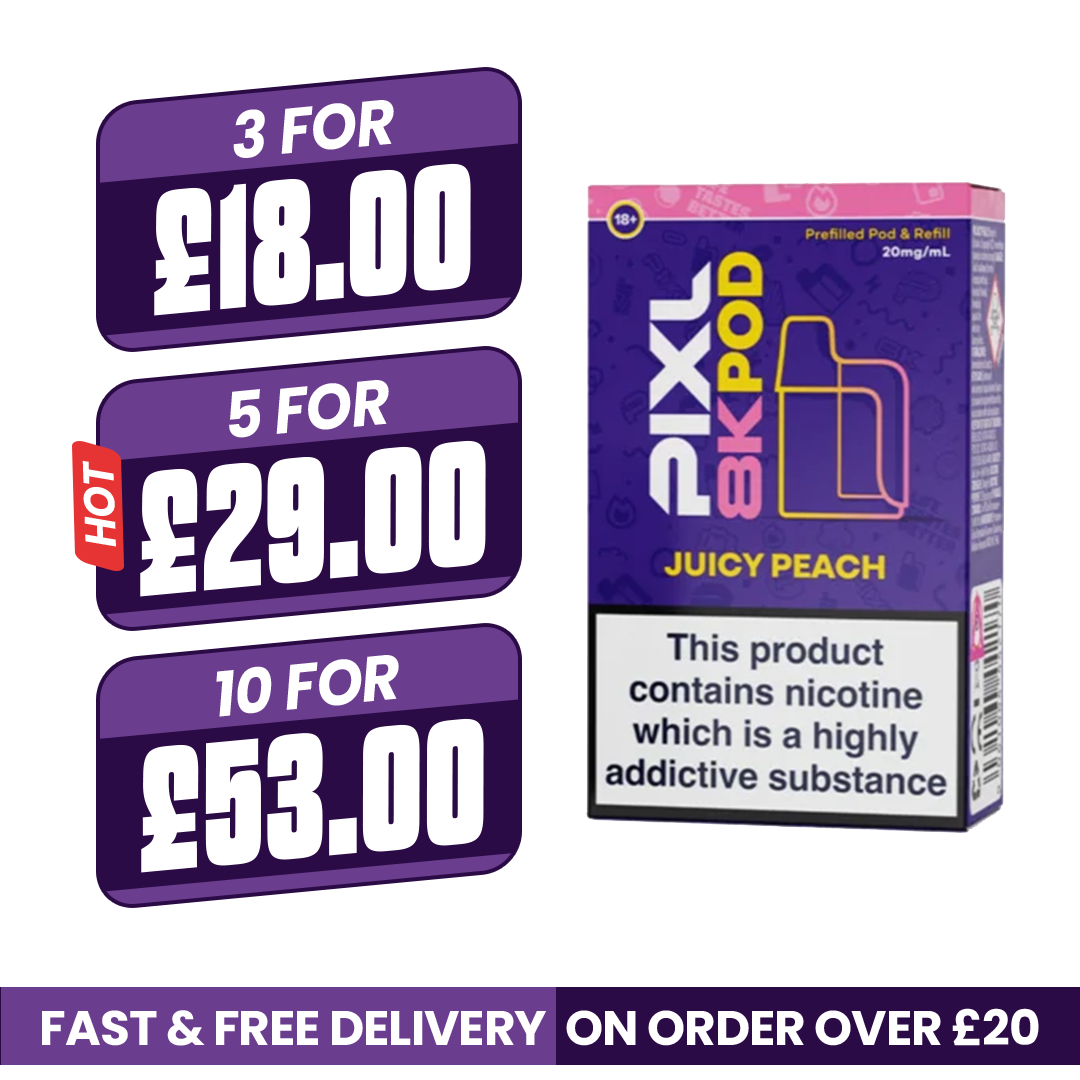Pixl 8000 Juicy Peach Refill Pods