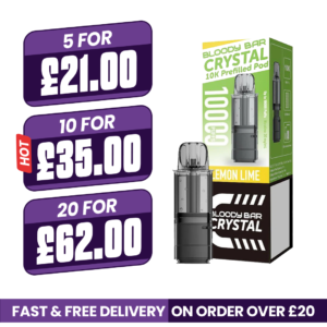 Bloody Bar Crystal 10k Lemon Lime Prefilled Pods