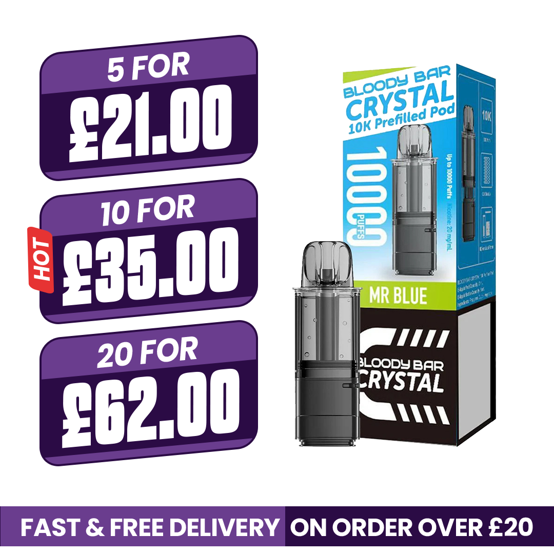 Bloody Bar Crystal 10k Mr Blue Prefilled Pods