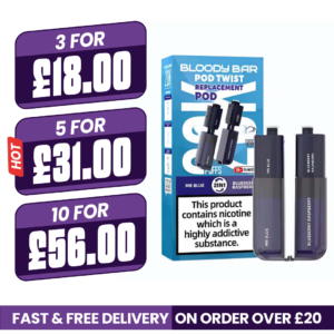 Mr Blue & Blueberry Raspberry Bloody Bar Ultra Twist 20K Refill Pods