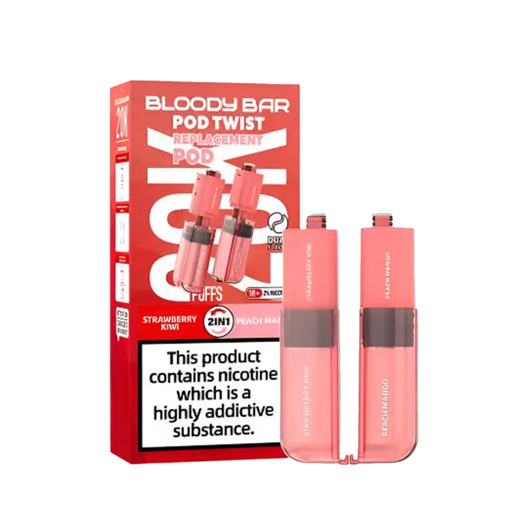 Strawberry Kiwi & Peach Mango Bloody Bar Ultra Twist 20K Refill Pods