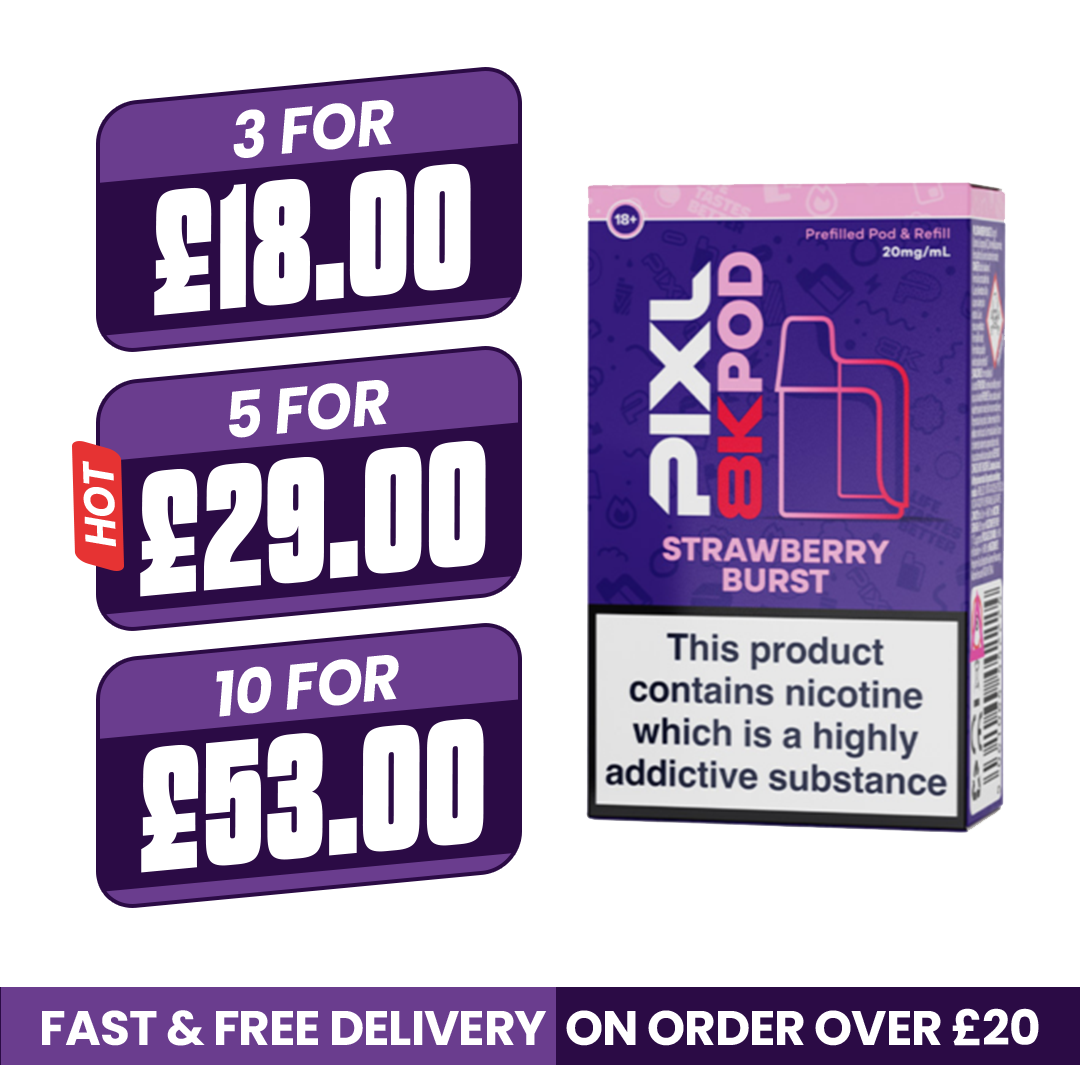 Pixl 8000 Strawberry Burst Refill Pods