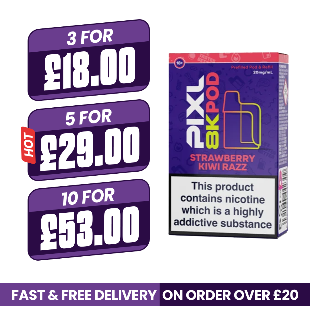 Pixl 8000 Strawberry Kiwi Razz Refill Pods