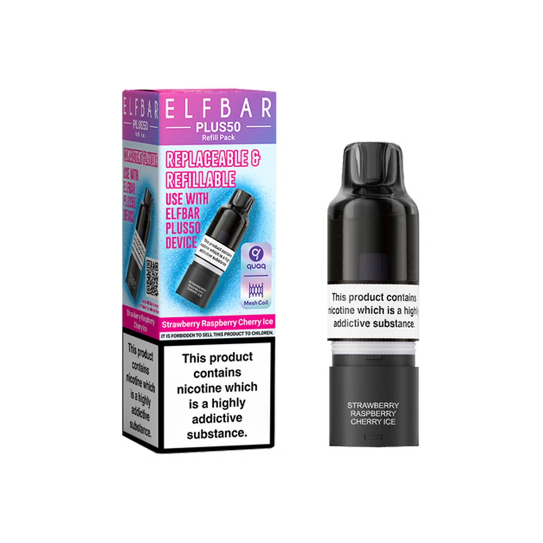 Elf bar Plus 50 Strawberry Raspberry Cherry Ice Refill Pods