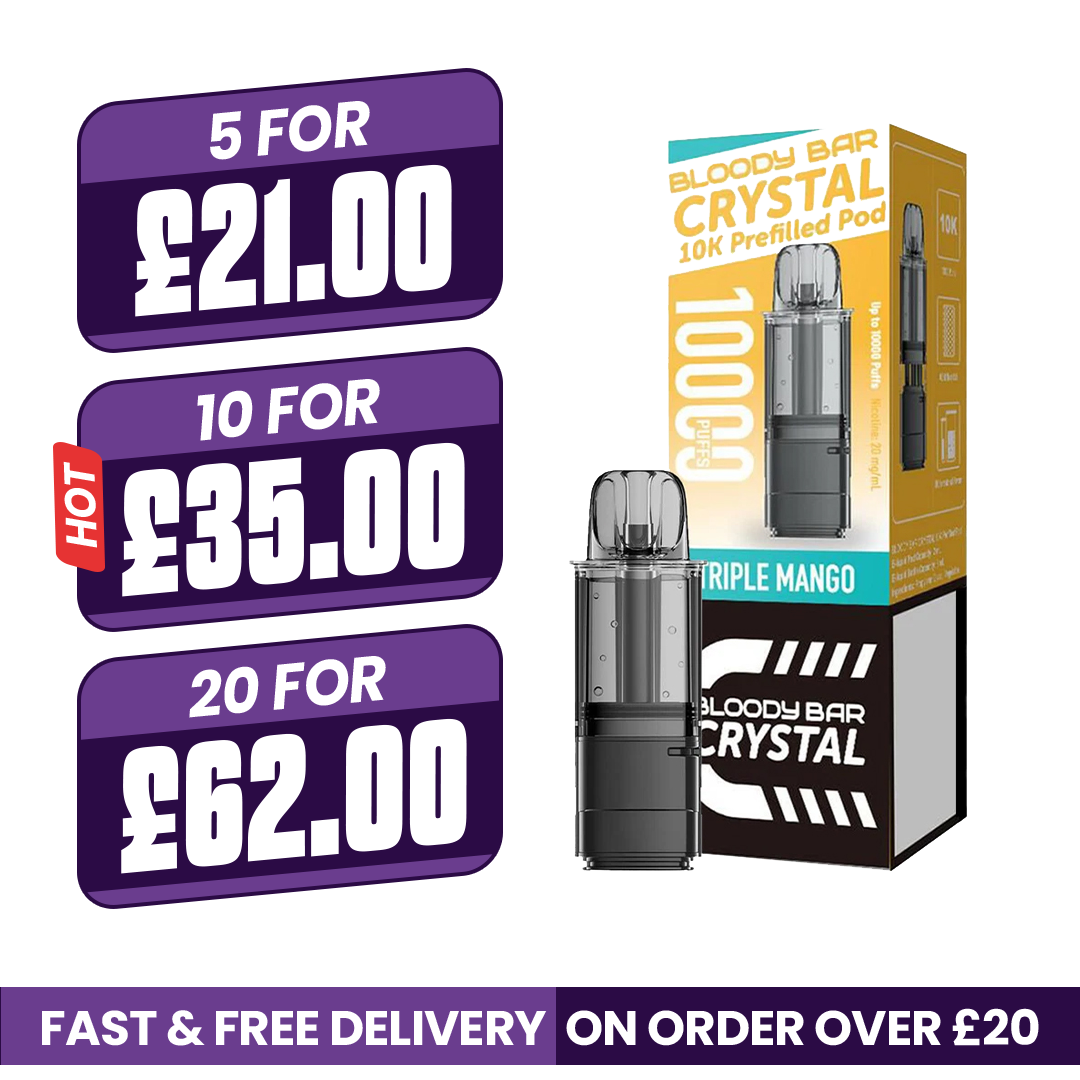 Bloody Bar Crystal 10k Triple Mango Prefilled Pods
