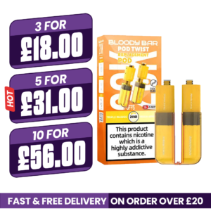 Triple Mango & Peach Mango Bloody Bar Ultra Twist 20K Refill Pods