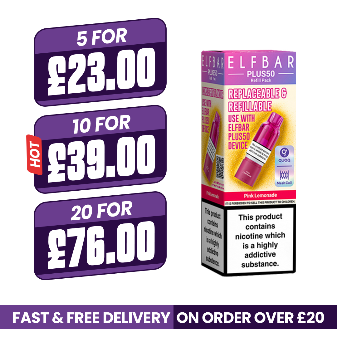 Elf bar Plus 50 Pink Lemonade Refill Pods