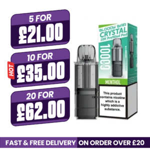 Bloody Bar Crystal 10k Menthol Prefilled Pods